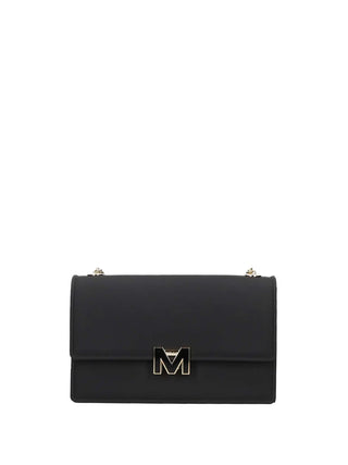 BORSA A SPALLA DONNA - MARC ELLIS NERO-ORO - FLAT SUPERMEE M. 1