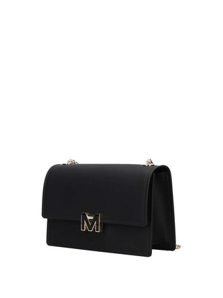 BORSA A SPALLA DONNA - MARC ELLIS NERO-ORO - FLAT SUPERMEE M. 2